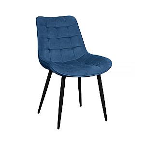 Стул Hans Бархат Blue HLR63+Black Legs