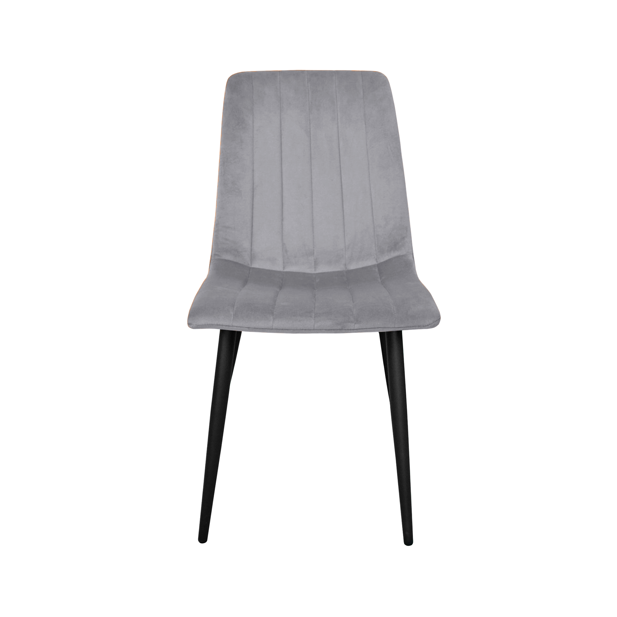 Стул DC-90P N14 Бархат Light Grey+Black Legs