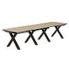 Cтол Раздвижной Madrid Natural Wood+Black Legs