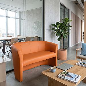 Диван клуб duo eco 72 оранжевый