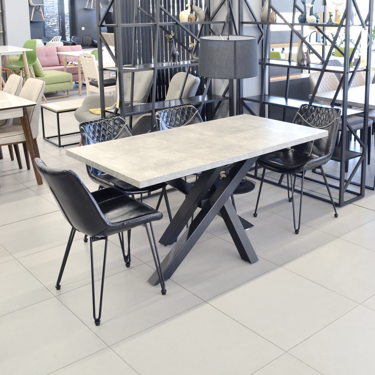 Стол dakota beton 135×75