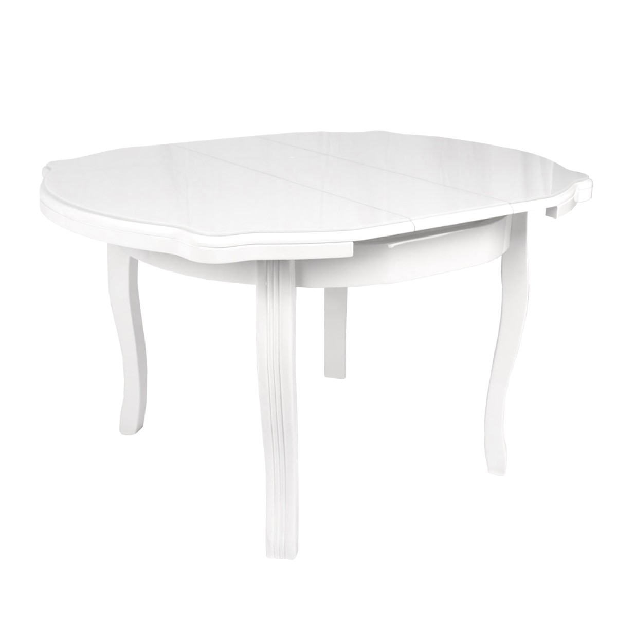 Раскладной стол HX-01 White Glass 100/130×100