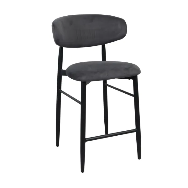 Барный стул meridian бархат grey (hlr21) + black legs