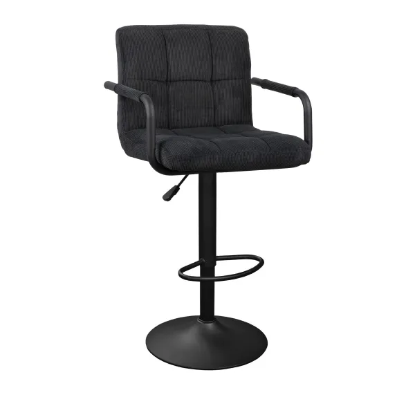 Барный стул sb-042 velvet black + black leg