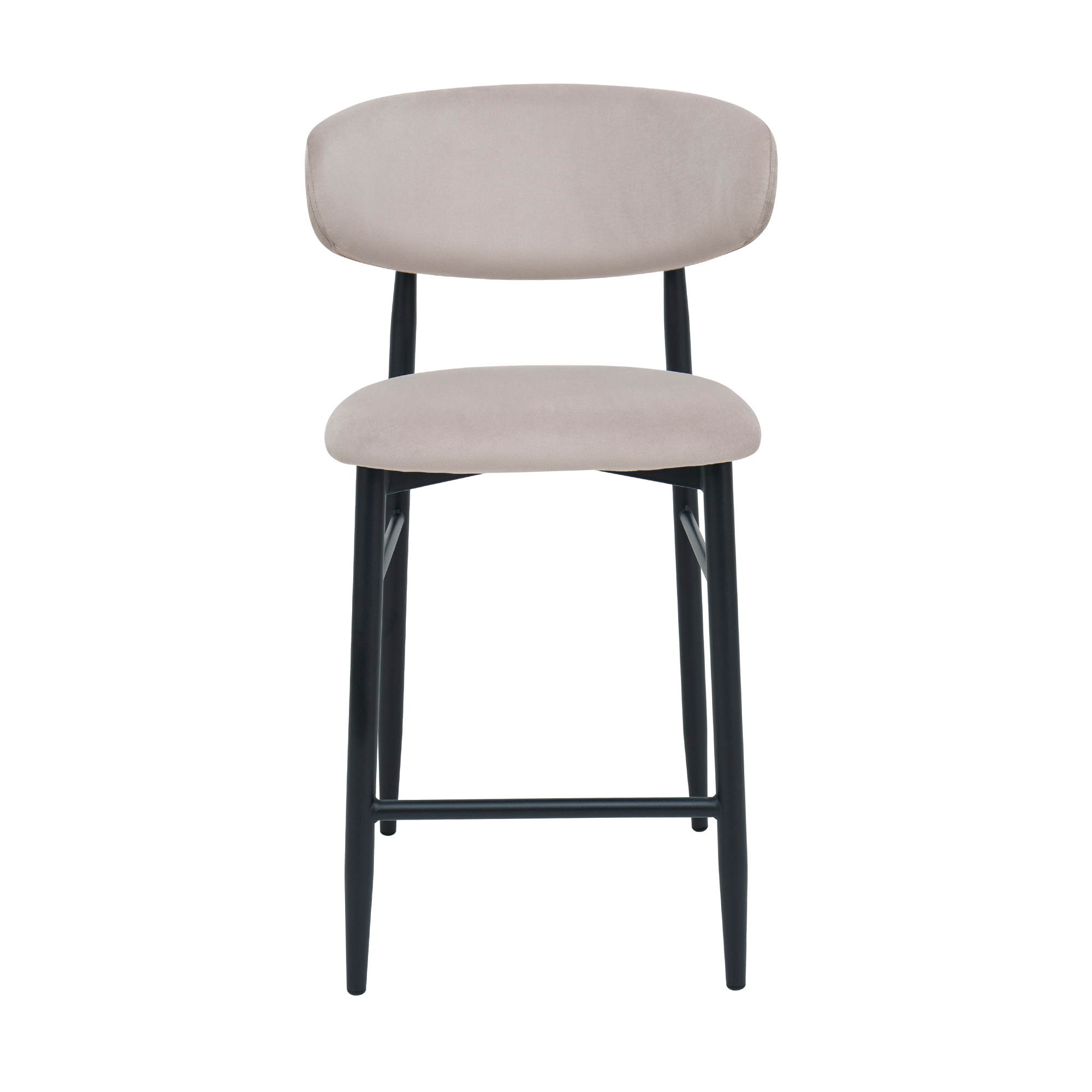 Барный стул meridian бархат beige (hlr7) + black legs