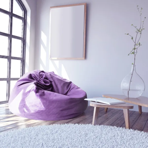 Fotoliu puf bean bag color/stofă ø 95 purple