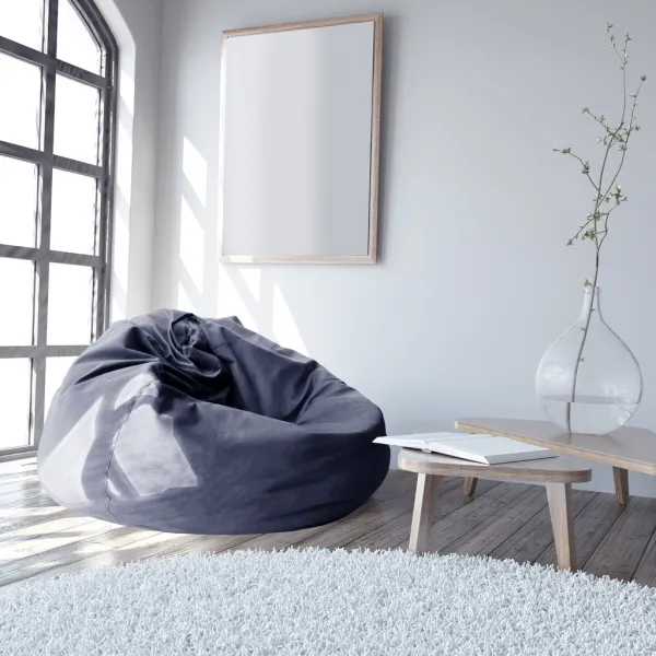 Fotoliu puf bean bag color/stofă ø 95 indigo