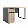Офисный Стол с встроенной тумбой слева 1200×600 Sonoma/Black.
