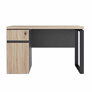 Офисный Стол с встроенной тумбой слева 1200×600 Sonoma/Black.