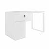 Офисный Стол с встроенной тумбой слева 1200×600 White/White