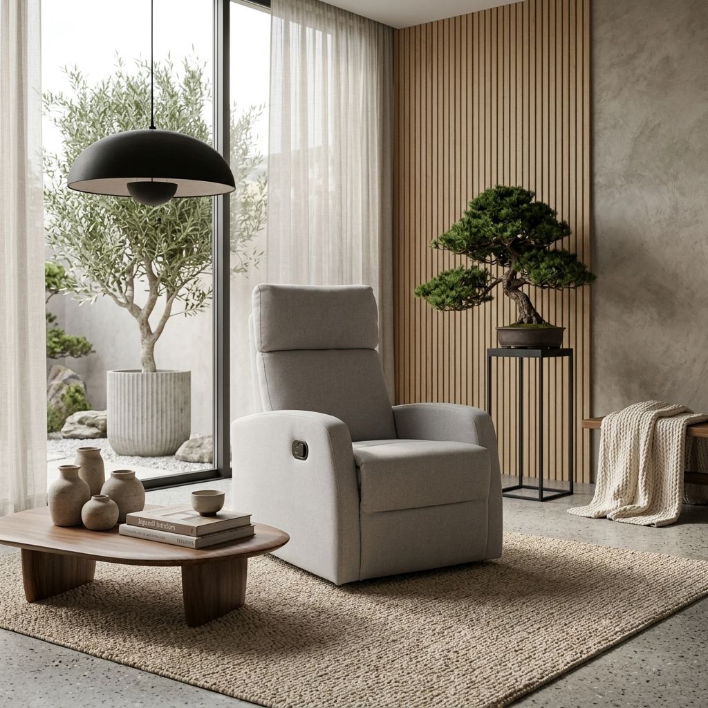 Кресло с реклайнером santos light grey