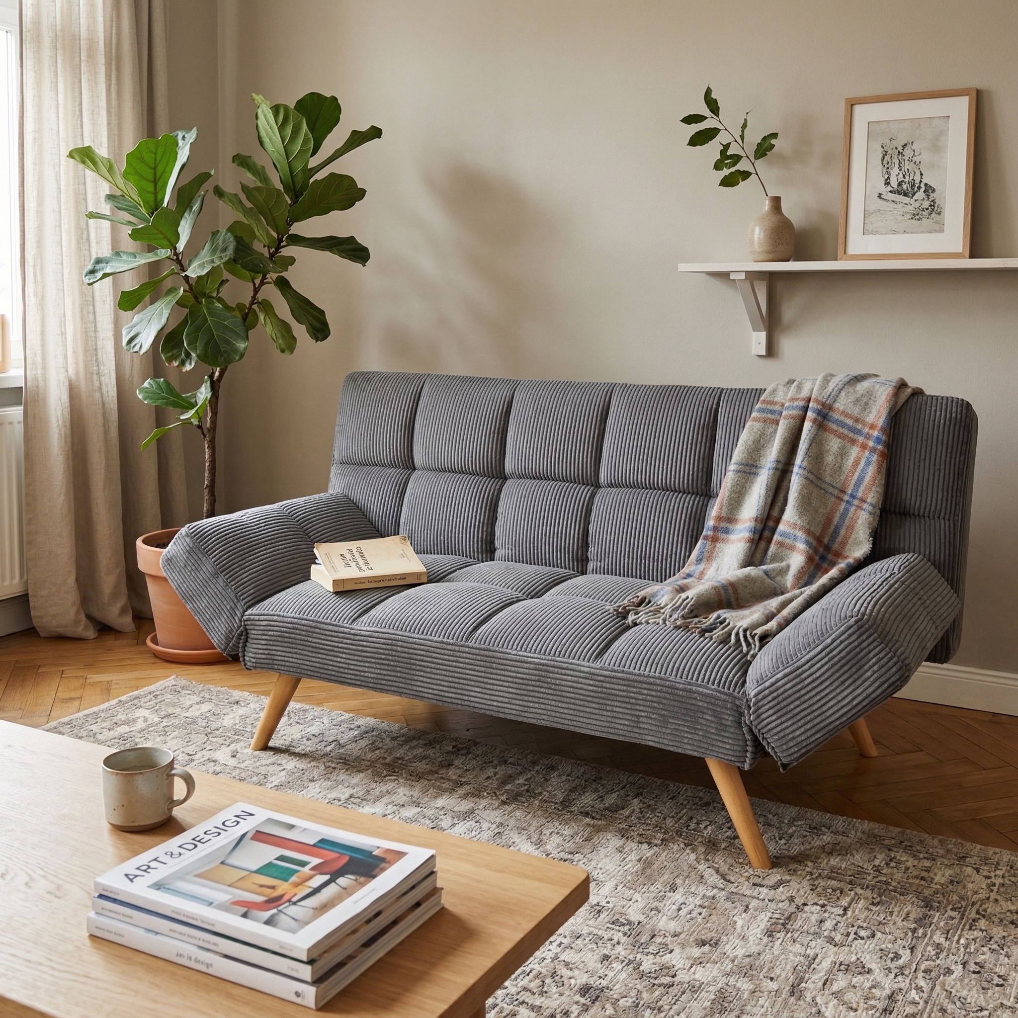 Раскладной диван LM-58 Dark Grey Velvet