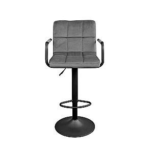 Scaun de bar sb-042 catifea grey nr.40+black leg
