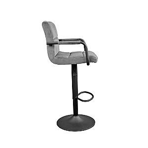 Scaun de bar sb-042 catifea grey nr.40+black leg