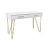 Consola mia cu sertar white/gold