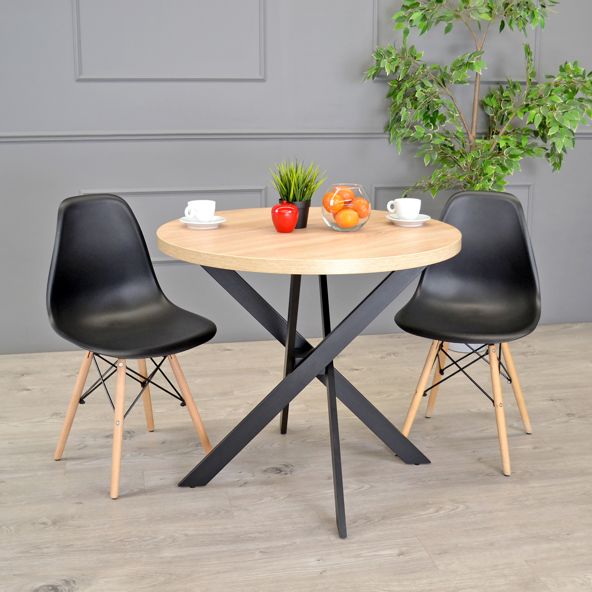 Стол TORINO Rondo Sonoma Ø90