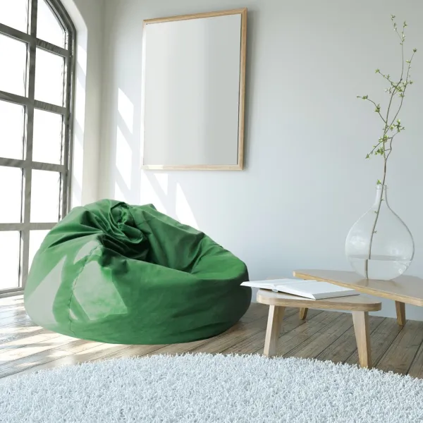 Fotoliu puf bean bag color/stofă ø 95 green