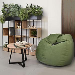 Fotoliu puf bean bag color/stofă ø 95 green