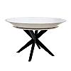 Раскладной стол NOVA Шпон White Black+Black Legs 127/177/227xH75
