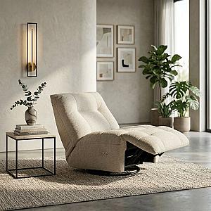 Кресло с реклайнером Nardo ROF-017 Beige (Royal Boucle Natural)