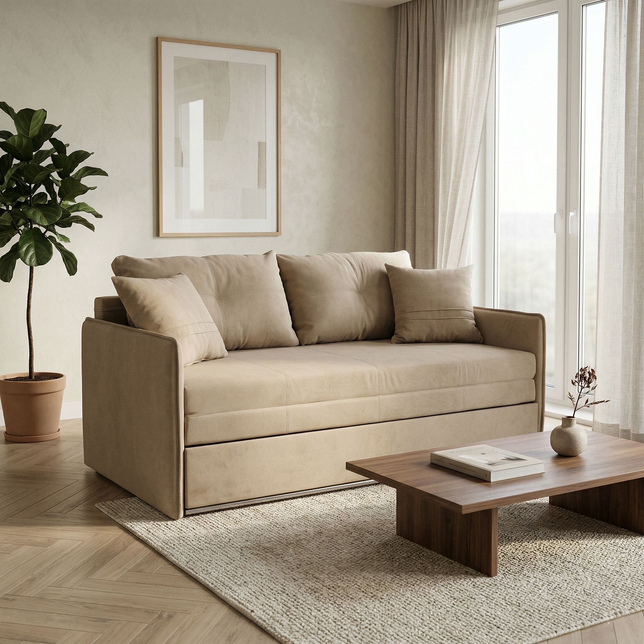 Раздвижная софа Orion 160 Beige