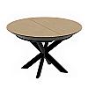 Раскладной стол NOVA Шпон Natural Wood+Black Legs 127/177/227xH75s