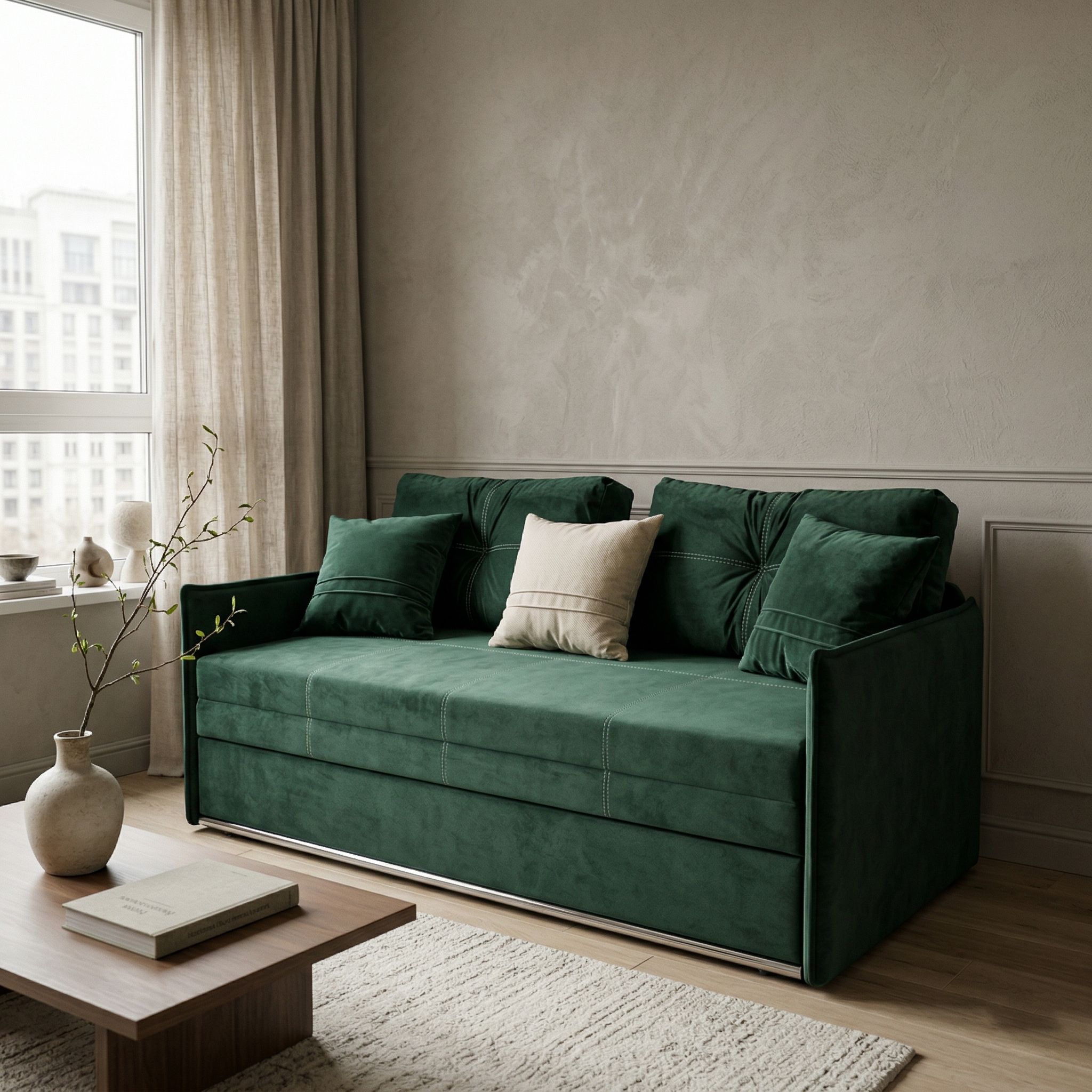 Раздвижная софа Orion 180 Dark Green