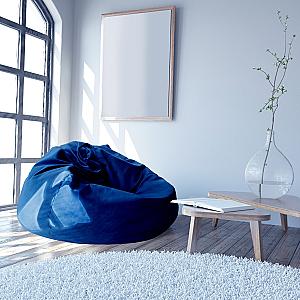 Кресло мешок Bean Bag Color/Stofă Ø 95 Dark Blue