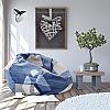 Кресло мешок Bean Bag Ball Indigo-Grey