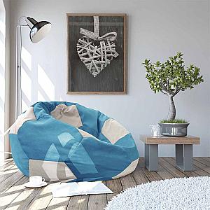 Кресло мешок Bean Bag Ball Blue-Grey