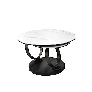 Журнальный стол Dion Matte White Marble + Dark Bronze