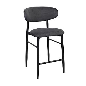 Барный стул Meridian Бархат Grey (HLR21) + Black Legs
