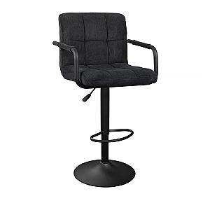 Барный стул SB-042 Velvet Black + Black Leg