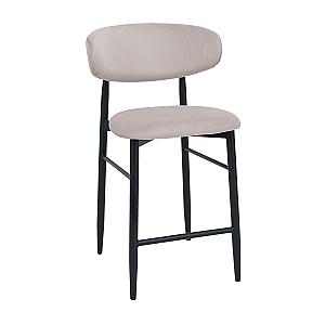 Барный стул Meridian Бархат Beige (HLR7) + Black Legs