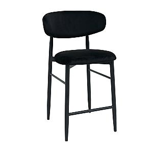 Барный стул Meridian Бархат Black (HLR66) + Black Legs