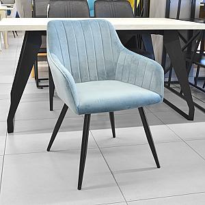 Стул Iris Light Blue HLR61+Black Legs