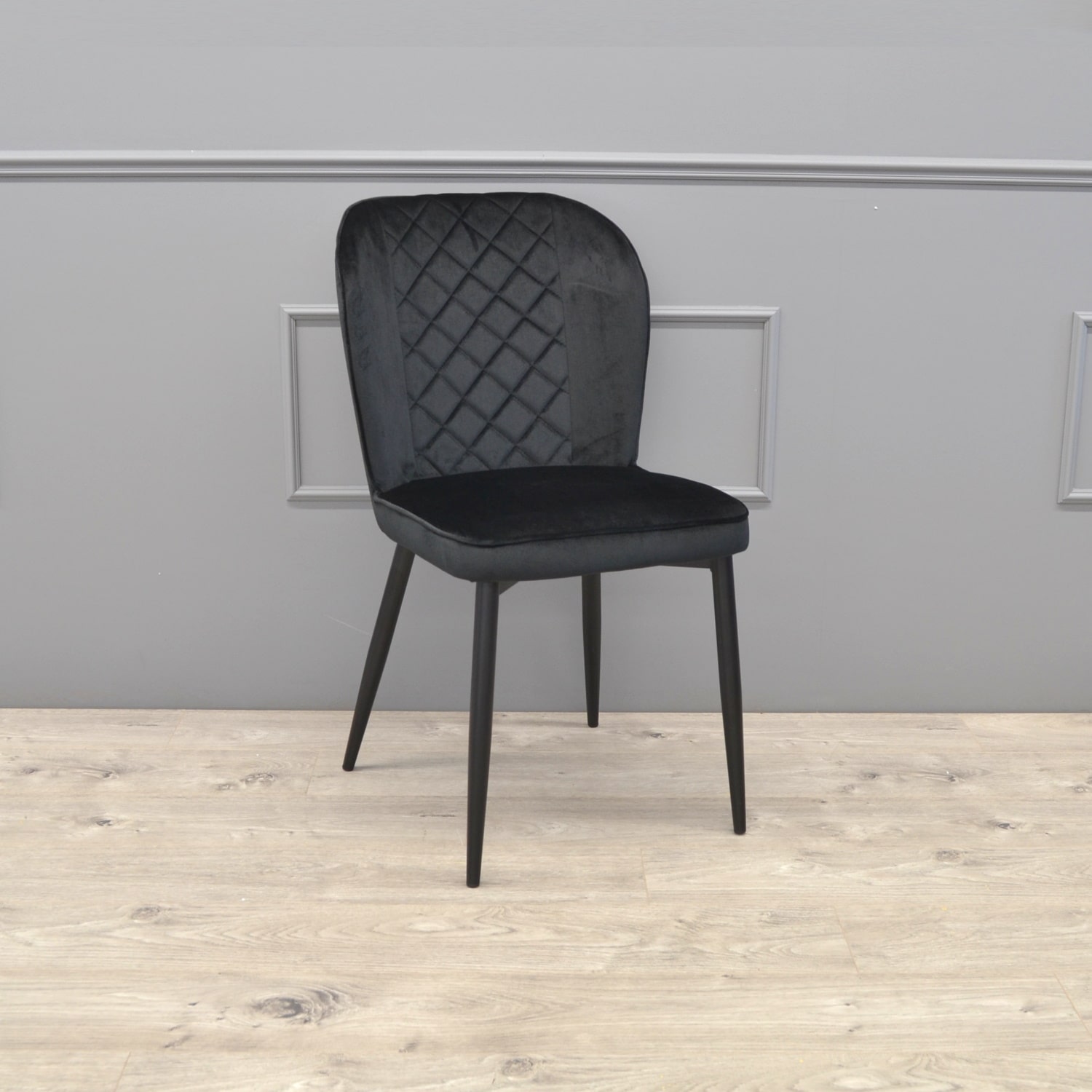 Стул Tusk Catifea Black+Black Legs