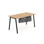 Masa Birou Saga 138×68 cu ecran perforat trapezoidal 98×32