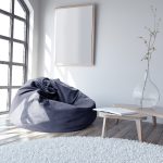 Fotoliu puf Bean Bag Color/Stofă Ø 95 Indigo