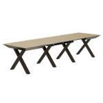 Masa Extensibila Madrid Natural Wood+Black Legs
