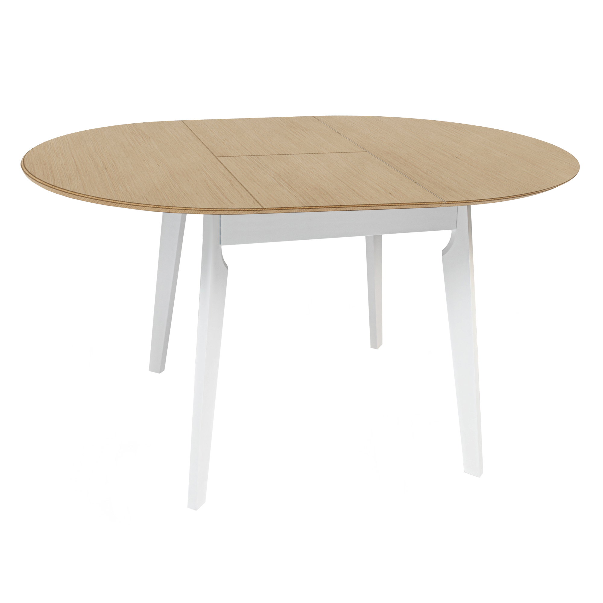 Masa-MARS_furnir Masa Extensibila MARS Natural Top+White Leg 100/140xH75 - imagine 1