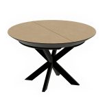 Masa NOVA Furnir Natural Wood+Black Legs 127/177/227xH75