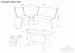 Bancă de colț CLEO-2 ECO + 2 taburete - imagine 2