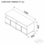 Living DUET comoda TV 1.2 m