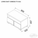 Living DUET comoda TV 0.8 m