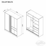 Dulap MALTA 1.6 m