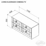 Living ELDORADO comoda TV 1.10 m