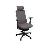 Fotoliu Birou Nelson Dark Grey+Black Frame