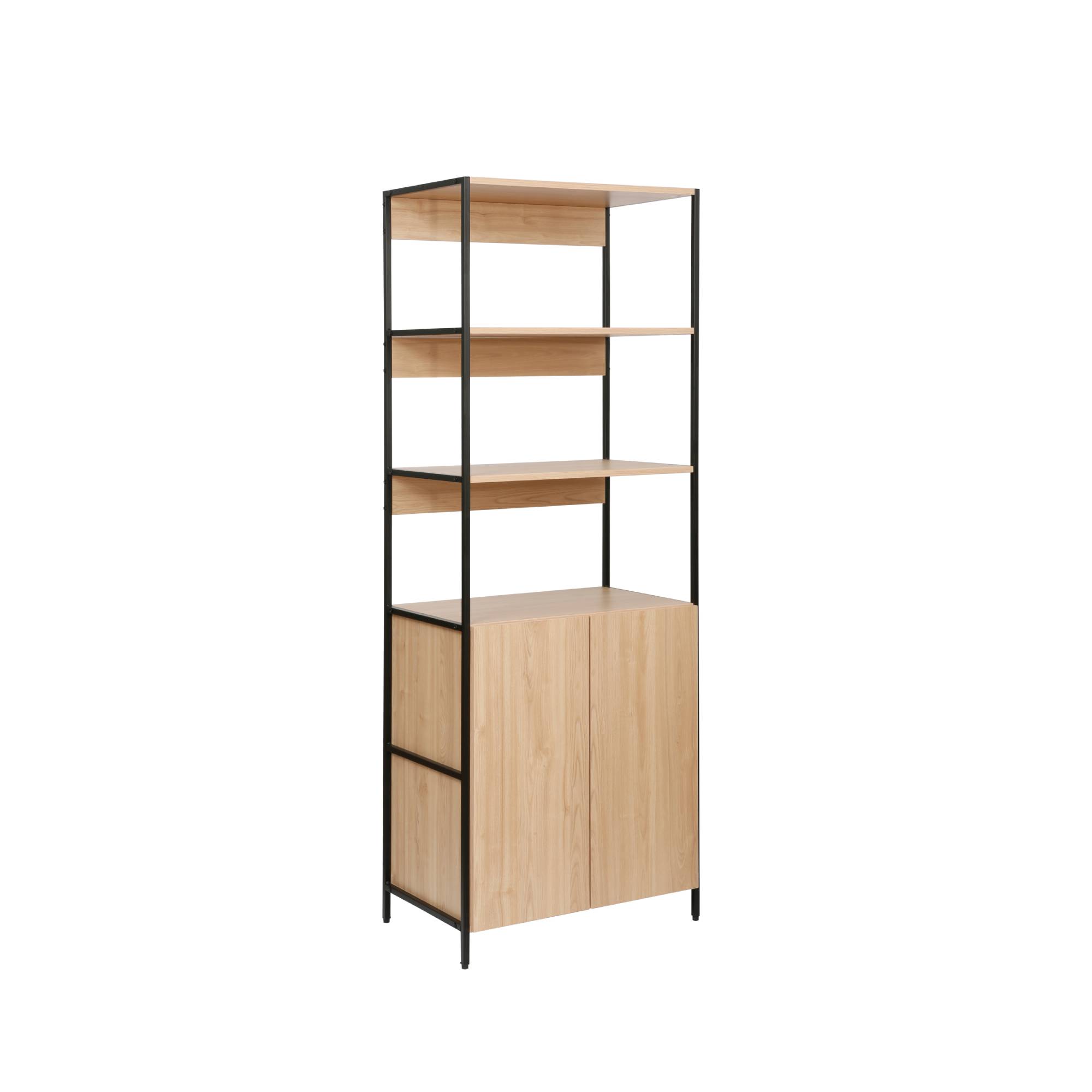 lanta-l Raft Lanta L 63x41x176H Oak/Black - imagine 1
