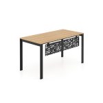 Masa Birou Adam 138×68 cu ecran perforat dreptunghiular 124×24